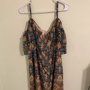 Tacera Bohemian Blue/Multi-Colored Dress 2X